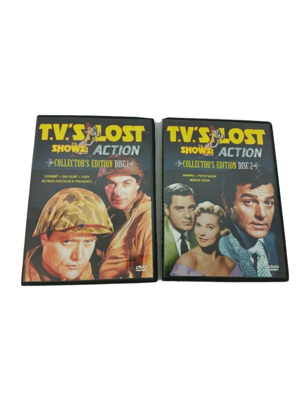 TV Shows Lost Action Combat Video 2 DVDs Collector Ed Hitchcock Train 13+ Hours